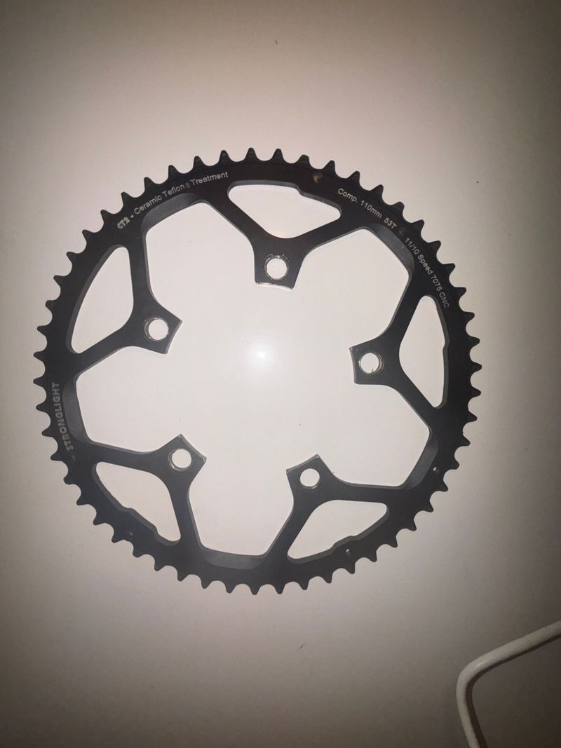 Stronglight 53T Chainring Drivetrain & Pedals usato
