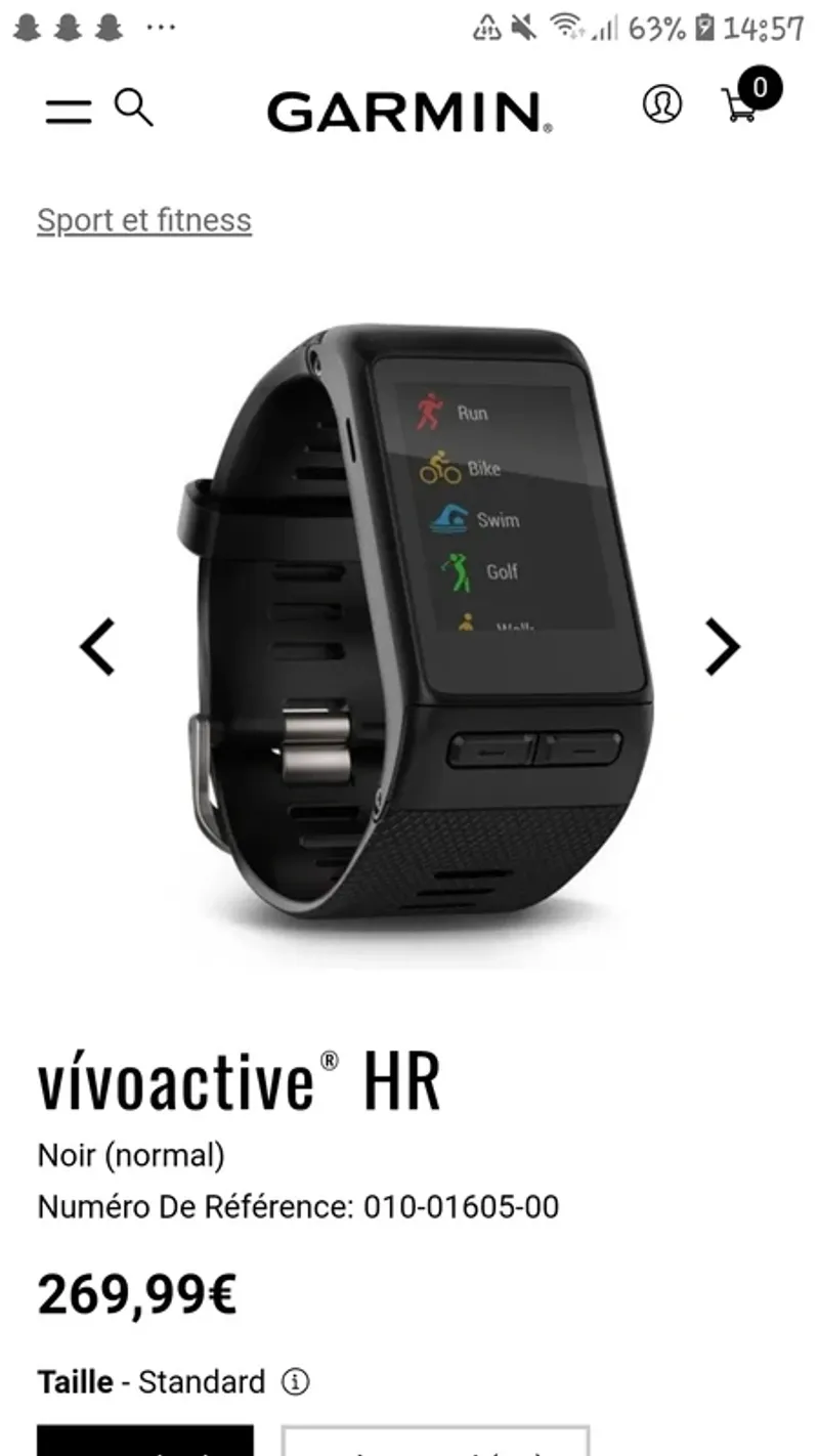 Used Garmin Smartwatch Electronics