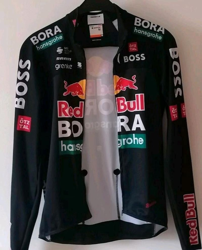 Used Sportful Red Bull BORA hansgrohe Thermal Radtrikot Langarm Jersey Thermo Cycling Clothing