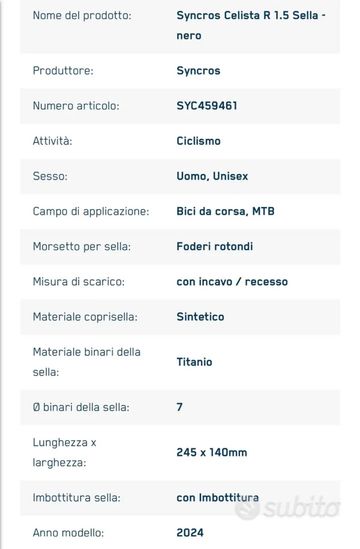 Brugt Syncros Celista R 1.5 Sella - nero 2024 bike — billede 4 af 4
