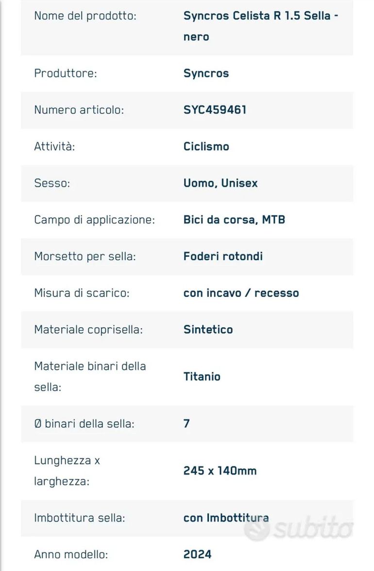 Brugt Syncros Celista R 1.5 Sella - nero 2024 bike — billede 4 af 4