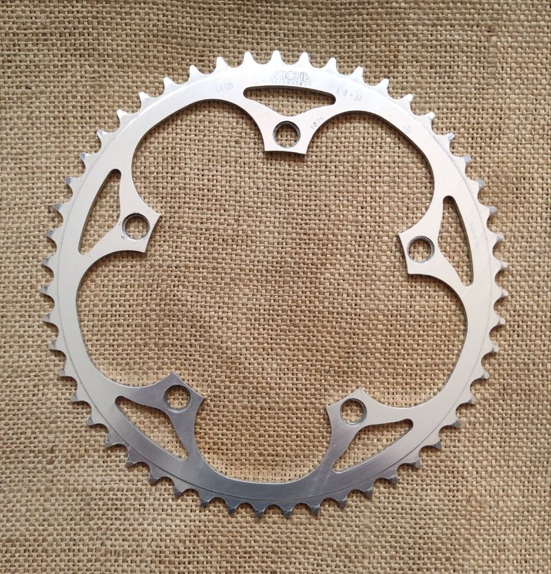 Tweedehands Miche Primato Pistard 51t 135 BCD 1/8" silver chainring Drivetrain & Pedals