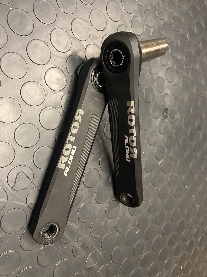 Used Rotor ALDHU Crankset Drivetrain & Pedals