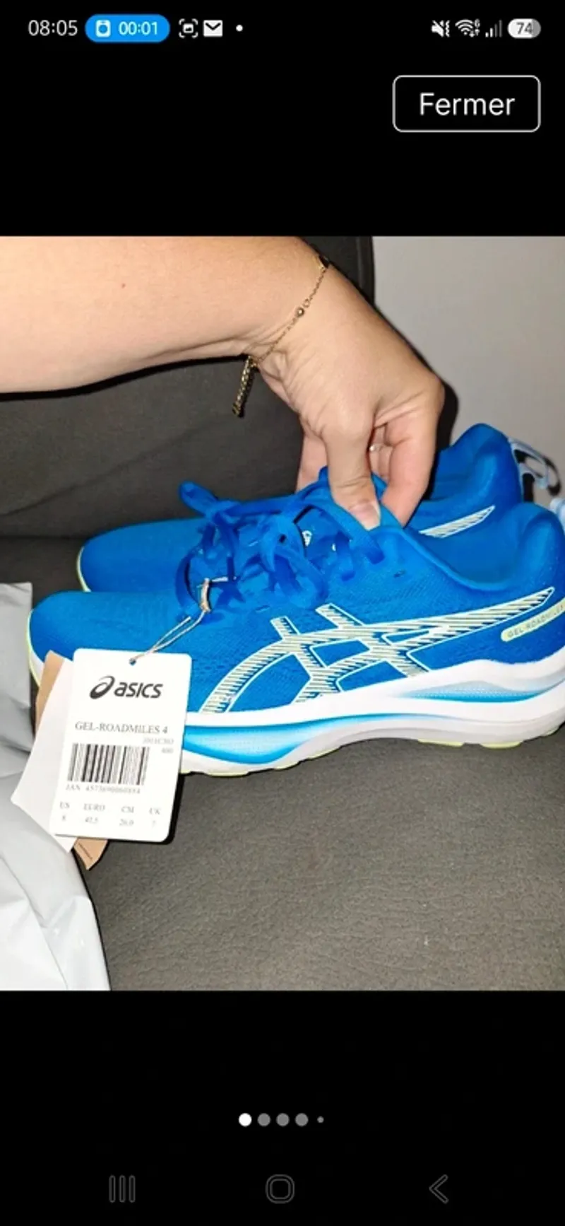Used Asics Road Miles 4 Running Shoes