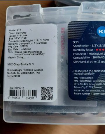 Used Kmc Pack 2 Chain 11v bike — image 3 of 6