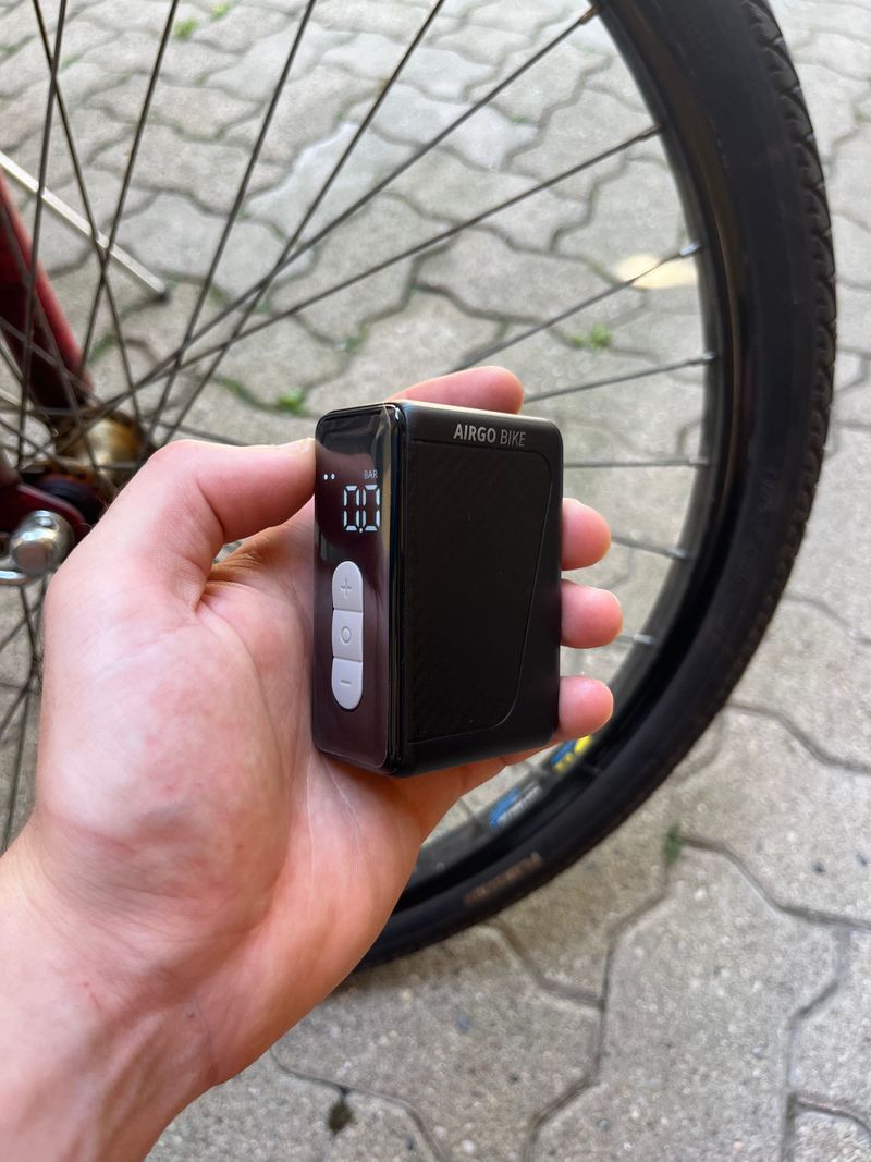 Używany AirgoBike Mini Pompa Elettrica Bici MTB Corsa Auto Moto 120PSI Display LCD USB-C Tascabile 2026 Cycling Accessories
