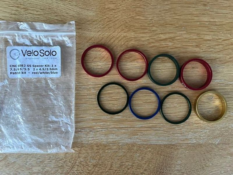 Tweedehands Velo Solo CNC 6082 Singlespeed Spacer Kit Drivetrain & Pedals