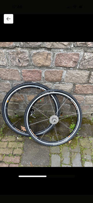 Brugt Shimano MTB 26” 8 spokes wheelset bike — billede 2 af 2