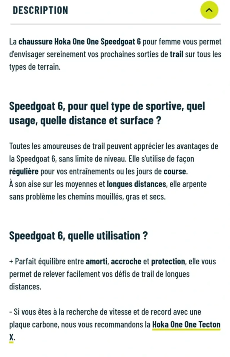 Hoka Speedgoat 6 bike d'occasion — image 5 sur 5