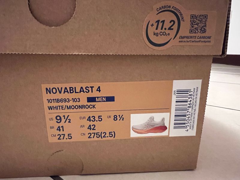 Used Asics Novablast 4 Running Shoes