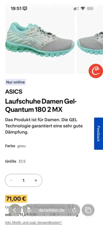 Gebrauchtes Asics Laufschuhe Damen bike — Bild 7 von 7