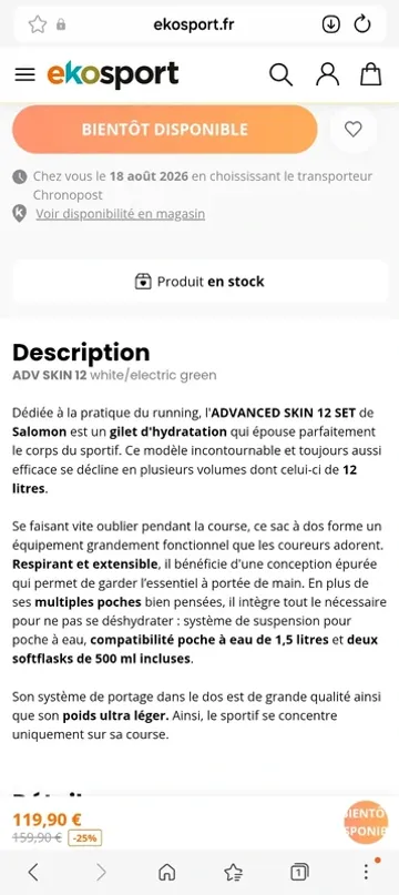 Salomon ADV Skin 12 bike d'occasion — image 2 sur 9