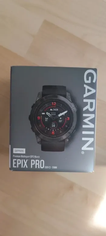 Used Garmin Epix Pro (Gen 2) Sapphire Titanium bike — image 3 of 5