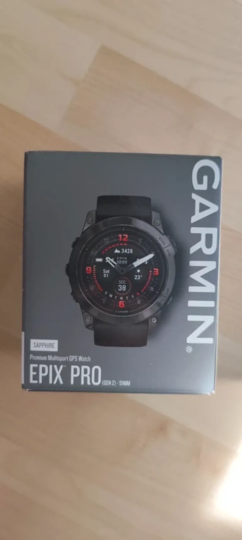 Used Garmin Epix Pro (Gen 2) Sapphire Titanium bike — image 3 of 5