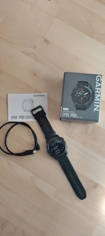 Used Garmin Epix Pro (Gen 2) Sapphire Titanium bike — image 1 of 5