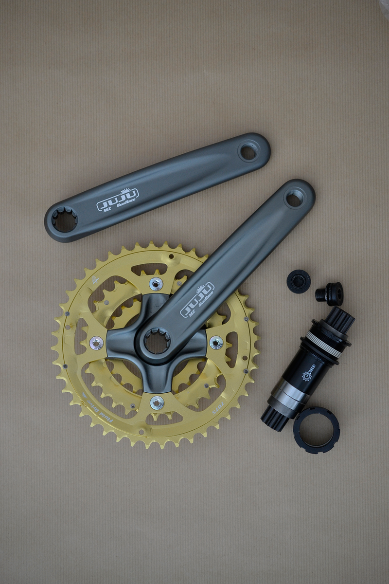 Used Sunrace JuJu MZ MTB Crankset + BB Drivetrain & Pedals