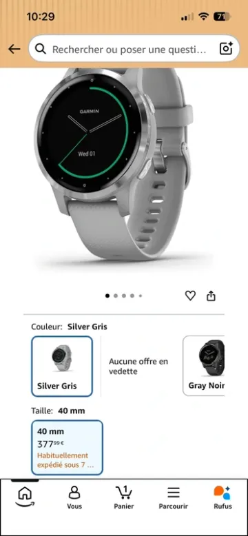 Used Garmin vivoactive 4s bike — image 3 of 3
