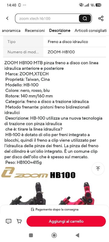Brugt Zoom Xtech HB100 2026 bike — billede 2 af 7