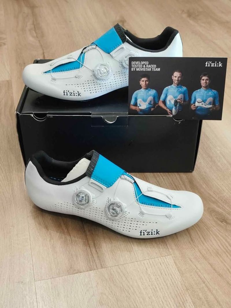 Used Fizik Sapatos de estrada Infinito R1 Carbon Team Movistar "New" Cycling Shoes