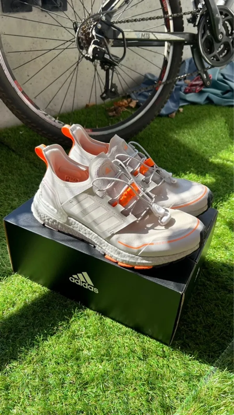 Used Orange UltraBoost Running Shoes