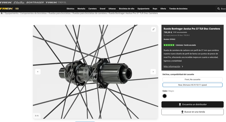 Brugt Bontrager Aeolus Pro 37 Rear Wheel bike — billede 7 af 7