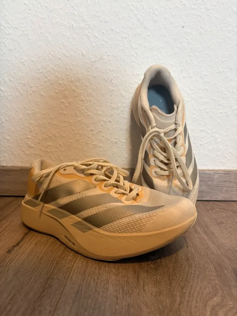 Used Orange Adizero Adios Pro 4 Running Shoes