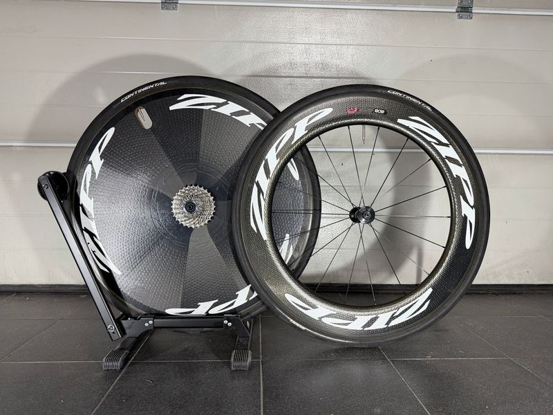 Used Zipp 808 Firecrest + Super-9 Carbon Clincher 2014 Wheels