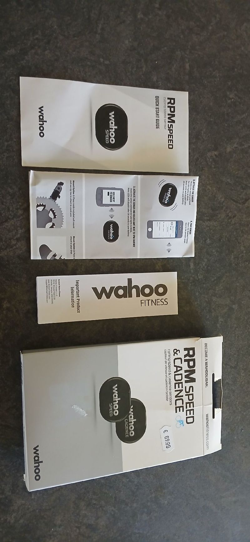 Used Wahoo RPM Bundle Speed and Cadence Sensors Cycling Accessories