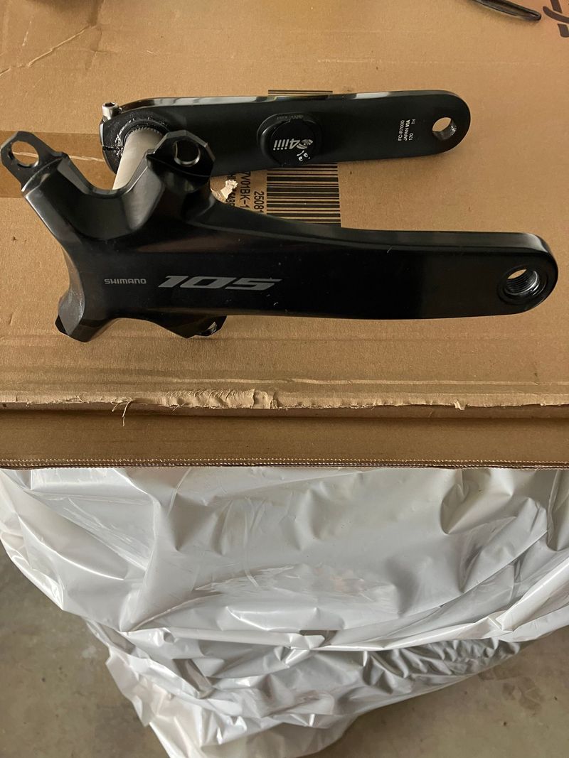 Used Shimano 105 4iiii Powermeter Crank Drivetrain & Pedals
