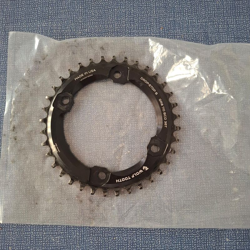 Used Wolf Tooth Drop-Stop B 36T – Shimano GRX 110 BCD 2024 Drivetrain & Pedals