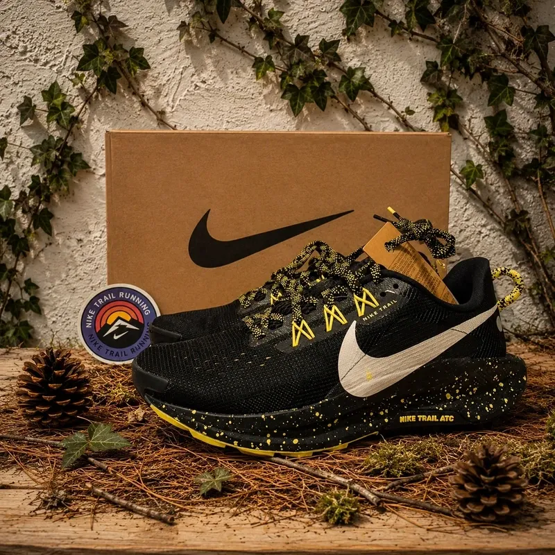 Used Lightweight Nike ReactX Pegasus Trail 5 Running Shoes