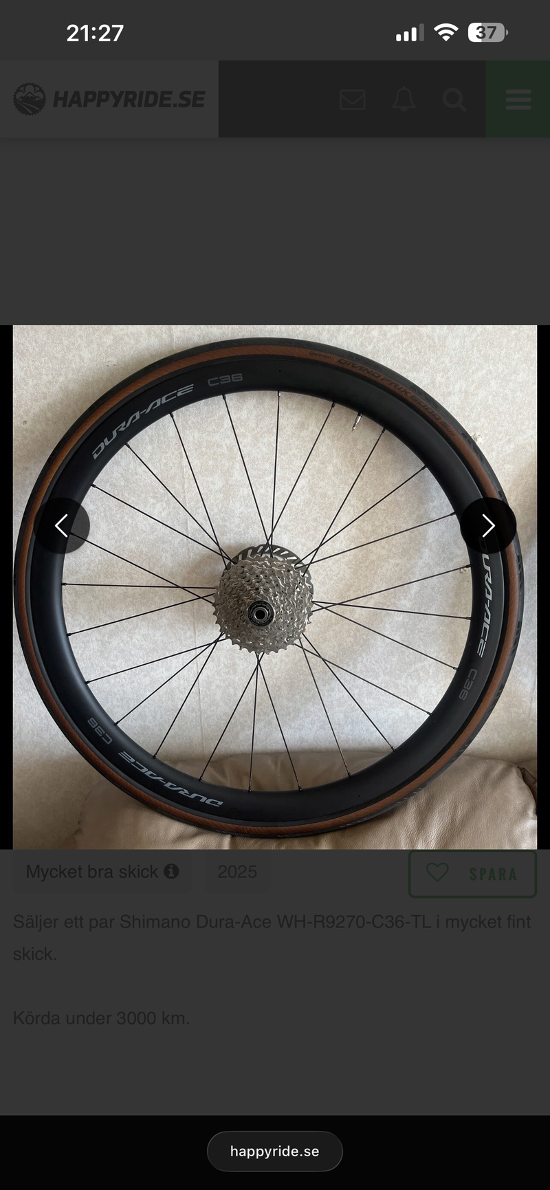 Brugt Shimano Dura Ace C36 2025 Wheels
