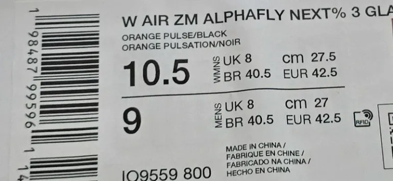 Brugt Nike Air ZM Alphafly Next% 3 bike — billede 7 af 7