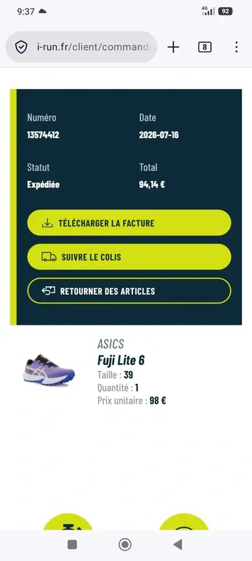 Käytetty Asics Fuji Lite 6 bike — kuva 6 / 6