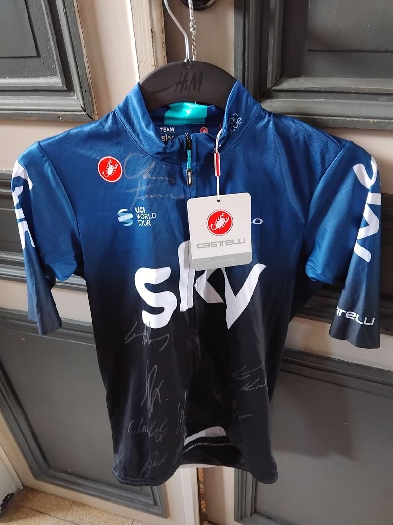Used Castelli Team SKY Ocean Rescue Signed Jersey Cycling Clothing