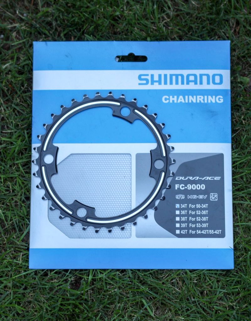 Gebrauchtes Shimano Dura-Ace FC-9000 11s 34T Chainring Drivetrain & Pedals