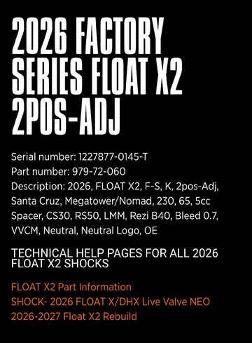 Used Fox FLOAT X2 Factory 2026 bike — image 9 of 10