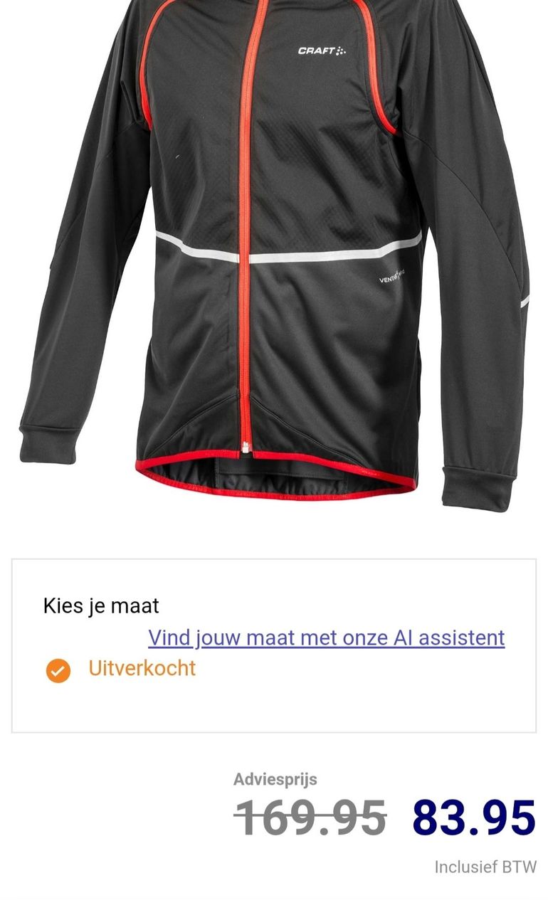 Tweedehands Craft Sportswear Adapt Storm Jacket 2024 bike — afbeelding 17 van 19