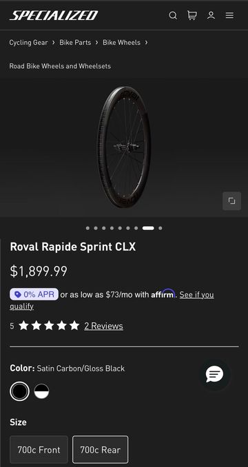 Used Specialized Roval Rapide CLX Sprint 2026 bike — image 10 of 10