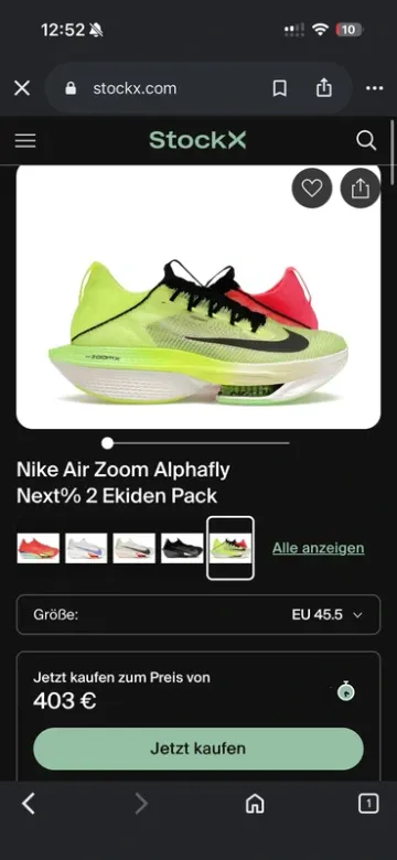 Used Nike Air Zoom Alphafly Next% 2 Ekiden Pack bike — image 6 of 6