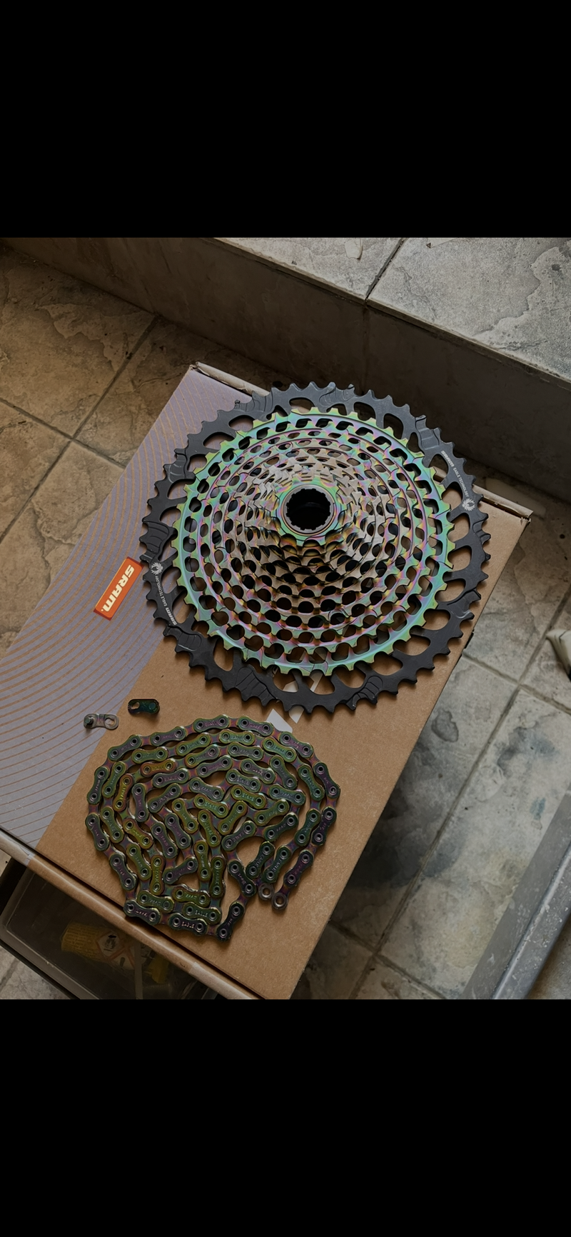 Gebrauchtes Sram XX1 Rainbow 10-52 Cassette Drivetrain & Pedals