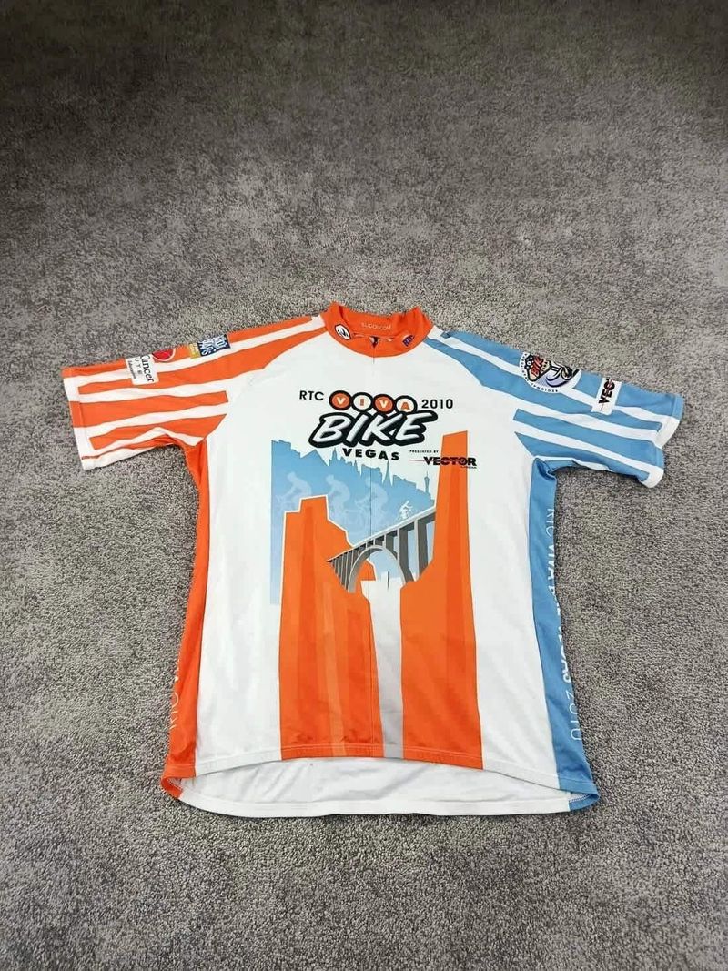 Używany Sugoi maillot velo homme taille xl -19 7712 cyclisme route respirant viva las vegas Cycling Clothing