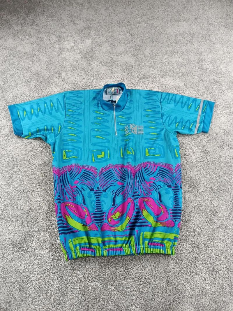 Used Bye Bike Aesse maillot velo homme taille xl -45 8086 cyclisme route respirant retro 90 Cycling Clothing