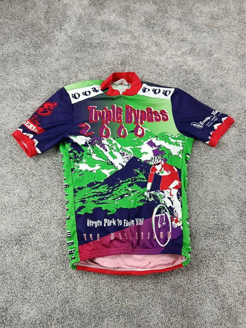 Brugt Pearl Izumi maillot velo homme taille s -39 7699 cyclisme route Triple Bypass us retro 2000 Cycling Clothing