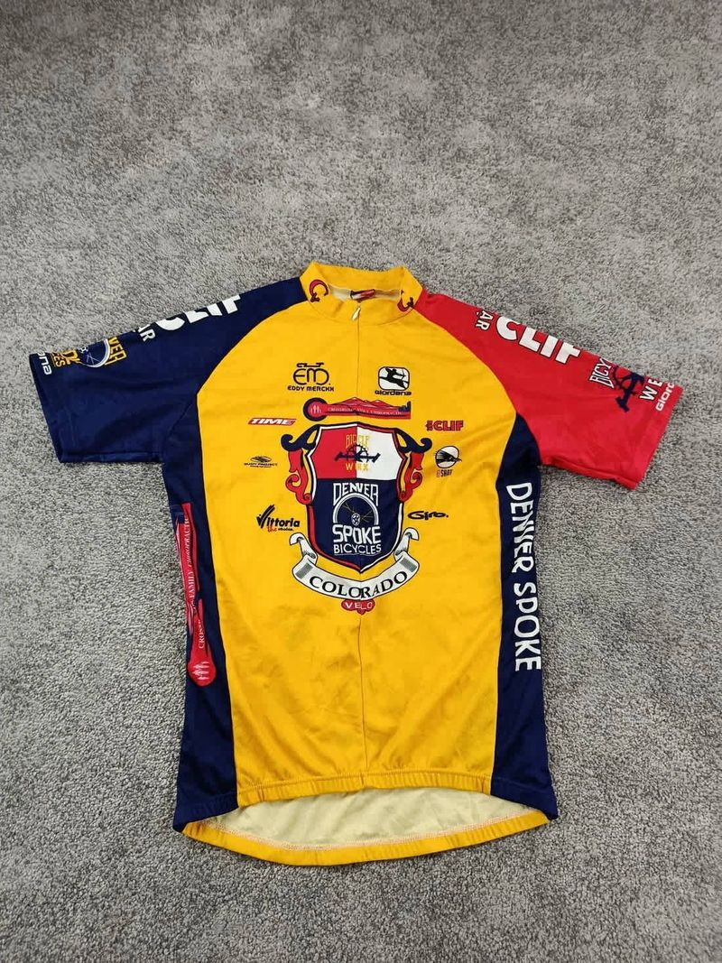 Używany Giordana maillot velo homme taille m -36 7925 cyclisme route respirant Retro Eddy merckx us Cycling Clothing