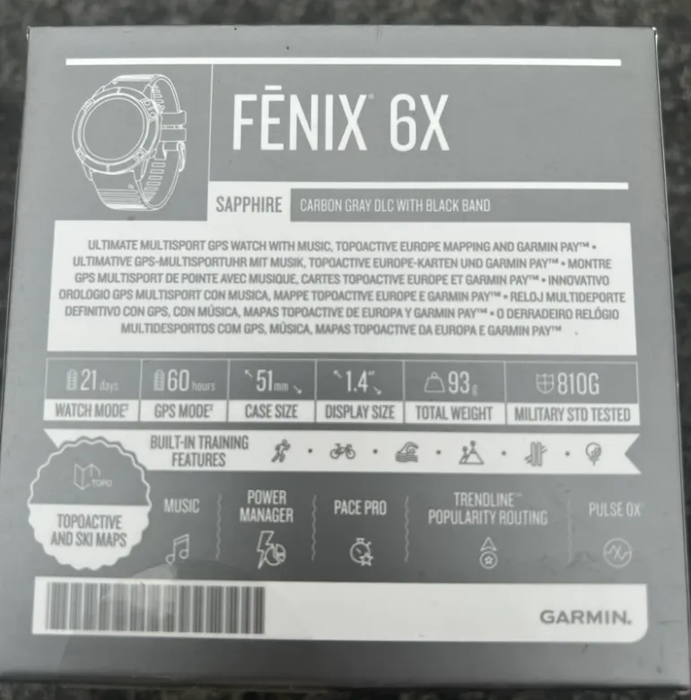 Used Garmin Fenix 6X bike — image 2 of 6
