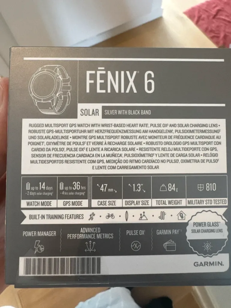 Used Garmin Fenix 6 Solar bike — image 3 of 4