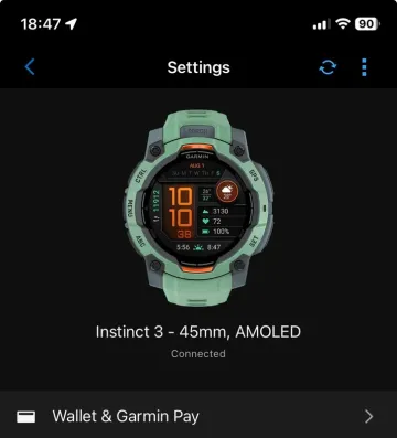 Used Garmin Instinct 3 Amoled 45mm bike — image 6 of 6