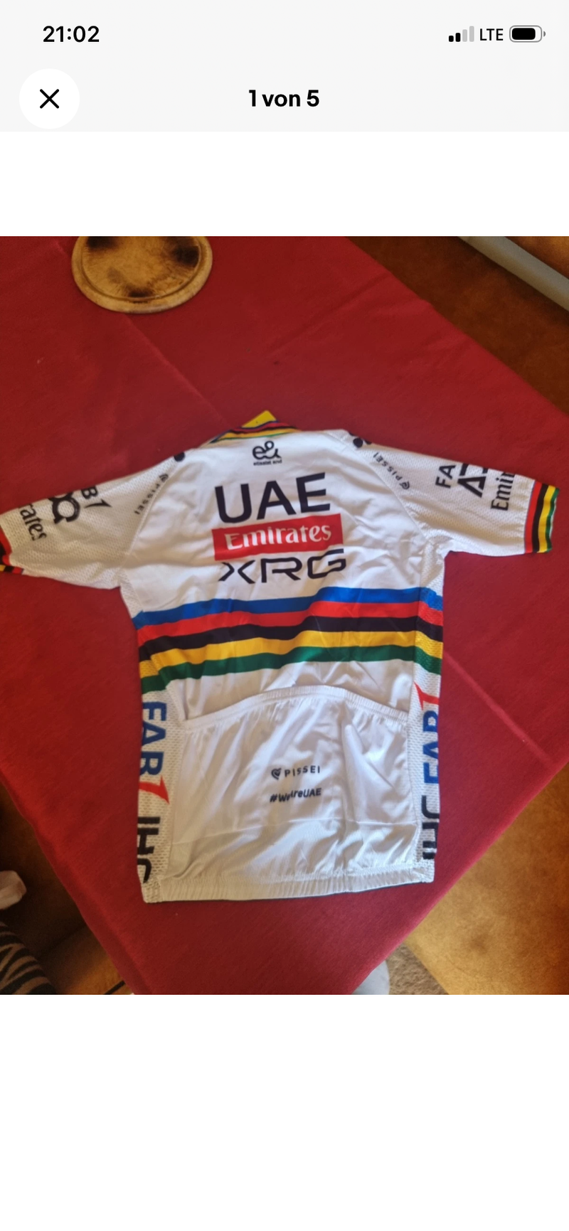 Używany Pissei UAE Tadej Pogacar Cycling Jersey Cycling Clothing