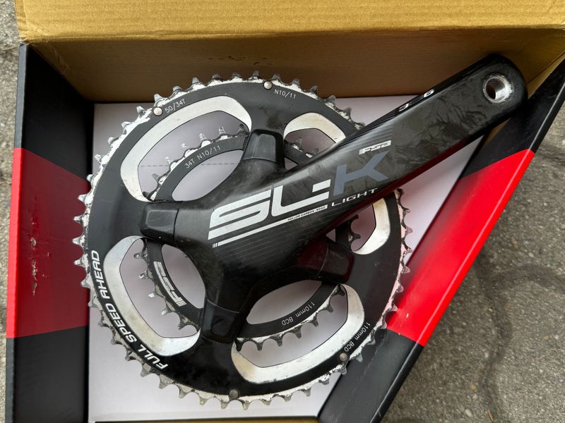 Used Fsa Guarnitura SLK carbon 10/11v 172.5 50-34 30 mm 2022 Drivetrain & Pedals